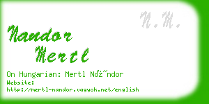 nandor mertl business card